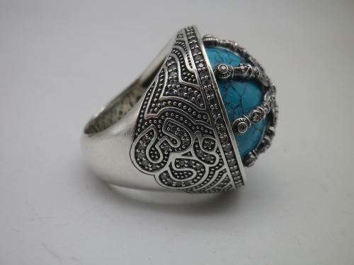 FOR KOKOBAY ONLY PLEASEhomas Sabo Sterling Silber OHM RING!!! Size: M 1/2 22grms.