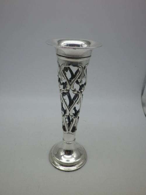 FOR DESDES ONLY PLEASE Antique Hallmarked Sterling Silver Stem Vase. Birmingham 1910