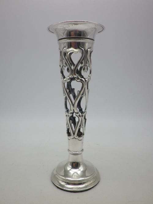 FOR DESDES ONLY PLEASE Antique Hallmarked Sterling Silver Stem Vase. Birmingham 1910