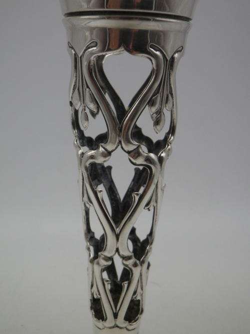 FOR DESDES ONLY PLEASE Antique Hallmarked Sterling Silver Stem Vase. Birmingham 1910