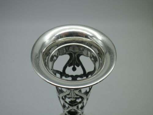 FOR DESDES ONLY PLEASE Antique Hallmarked Sterling Silver Stem Vase. Birmingham 1910