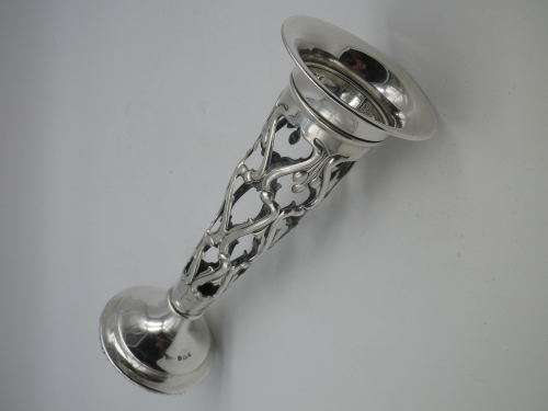 FOR DESDES ONLY PLEASE Antique Hallmarked Sterling Silver Stem Vase. Birmingham 1910