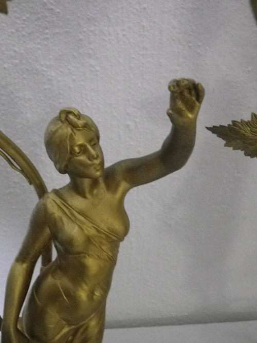 FOR DAVE1976 ONLY PLEASE! Magnificent Pair of Vintage FRENCH Gilt Tone Figural Table lamps.