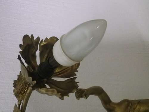 FOR DAVE1976 ONLY PLEASE! Magnificent Pair of Vintage FRENCH Gilt Tone Figural Table lamps.