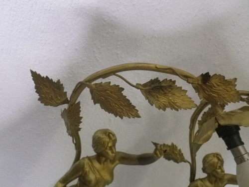 FOR DAVE1976 ONLY PLEASE! Magnificent Pair of Vintage FRENCH Gilt Tone Figural Table lamps.