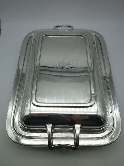 Victorian c1920 EPNS A1 Silver Plate Lidded Serving Dish.  28 x 20.5cm
