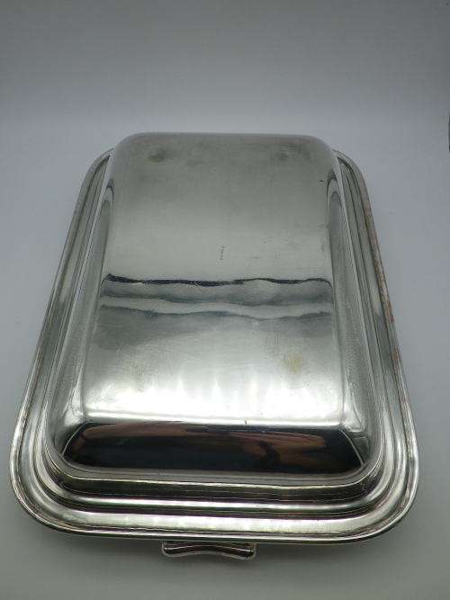 Victorian c1920 EPNS A1 Silver Plate Lidded Serving Dish.  28 x 20.5cm