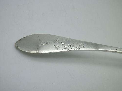 Vintage (Antique) German silver sauce ladle with gilded bowl, 63g. 18.5 cm