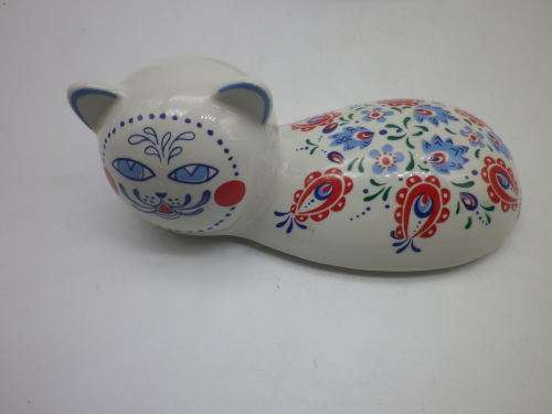 `CHEEKY CAT` LIDDED TRINKET BOX RARE Elizabeth Arden ORIENT EXPRESS DESIGN