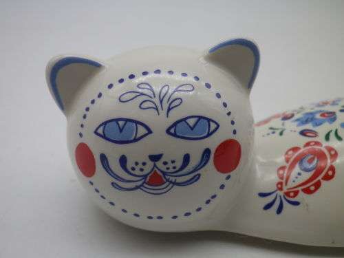 `CHEEKY CAT` LIDDED TRINKET BOX RARE Elizabeth Arden ORIENT EXPRESS DESIGN
