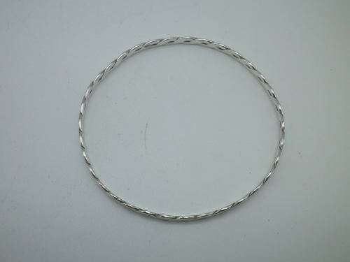 Vintage Sterling Silver 925 Silver Twist Rope Design Bangle. 6 grms