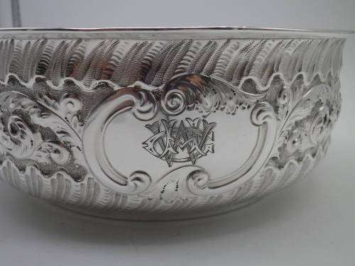 FOR LINJOU ONLY PLEASE!!!ANTIQUE HALLMARKED STERLING SILVER BOWL.Sheffield 1893/4 Martin Hill and Co