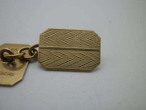 Vintage Hallmarked 9ct Yellow Gold Cufflinks. Birmingham 1979 HENRY GRIFFITH AND SONS: