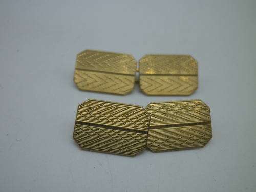 Vintage Hallmarked 9ct Yellow Gold Cufflinks. Birmingham 1979 HENRY GRIFFITH AND SONS: