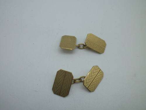 Vintage Hallmarked 9ct Yellow Gold Cufflinks. Birmingham 1979 HENRY GRIFFITH AND SONS: