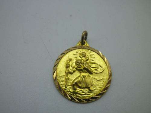 Vintage Hallmarked 9ct Yellow Gold St CHRISTOPHER
