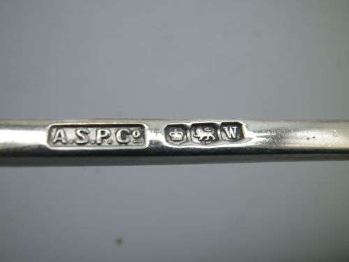 Pair BOWLING THEME Hallmarked silver spoons. Sheffield 1939 ASP Co 23grms 11.5 cm long. UNUSUAL!
