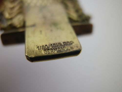 Attractive Vintage 18K rolled gold plated Woven bracelet with safety clasp and chain Made in Germany