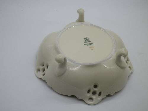 Vintage RC Rosenthal Moliere 3 footed bowl No 2875 with pink roses Kronach Germany 17 x 6.5cm