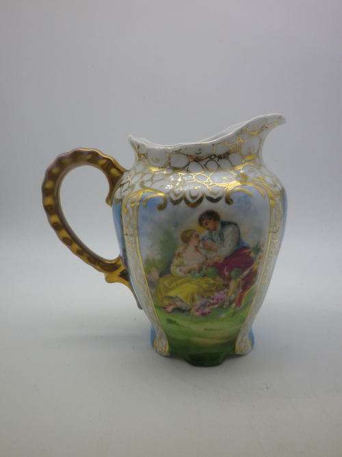 ANTIQUE VON SCHIERHOLZ GERMANY PORCELAIN MILK JUG.  1865 - 1911