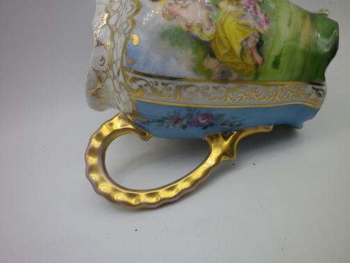 ANTIQUE VON SCHIERHOLZ GERMANY PORCELAIN MILK JUG.  1865 - 1911