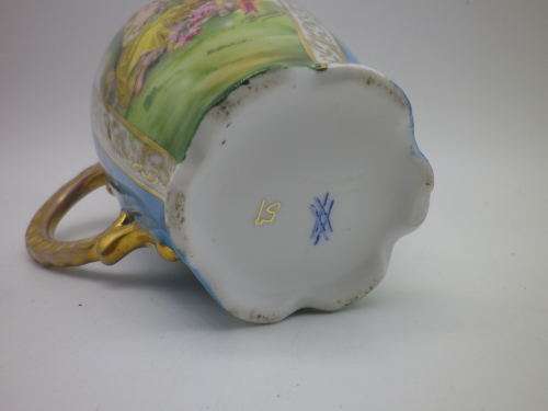 ANTIQUE VON SCHIERHOLZ GERMANY PORCELAIN MILK JUG.  1865 - 1911