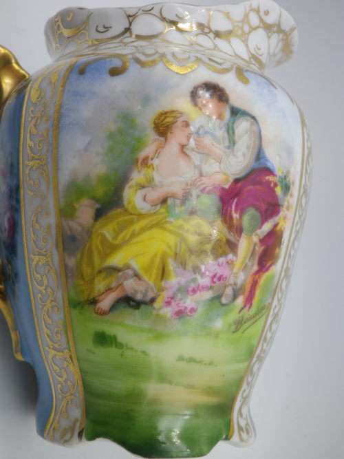 ANTIQUE VON SCHIERHOLZ GERMANY PORCELAIN MILK JUG.  1865 - 1911