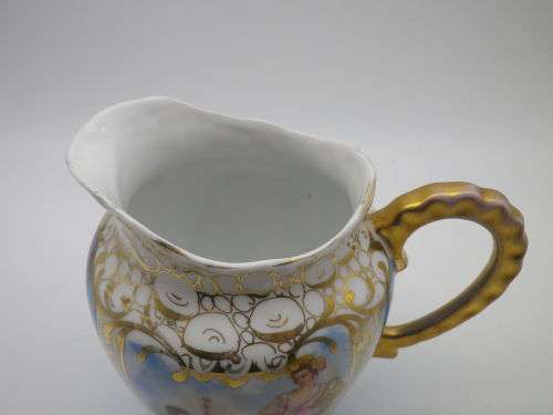 ANTIQUE VON SCHIERHOLZ GERMANY PORCELAIN MILK JUG.  1865 - 1911