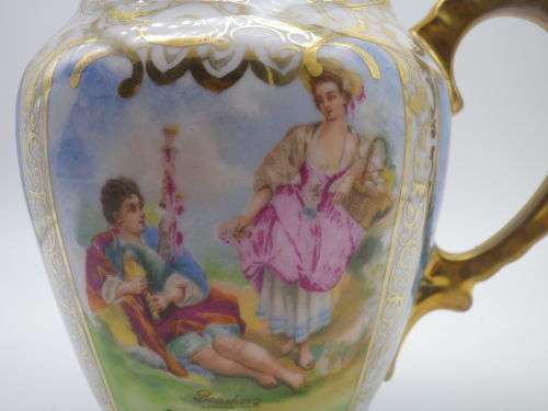 ANTIQUE VON SCHIERHOLZ GERMANY PORCELAIN MILK JUG.  1865 - 1911