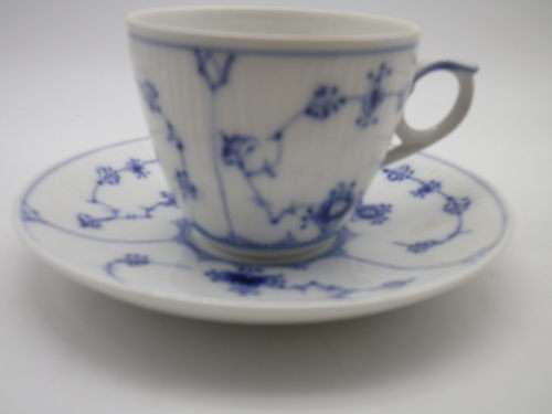 ROYAL COPENHAGEN, Denmark Blue and White Cup and Saucer . No: 1/79