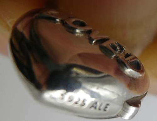 PANDORA STERLING SILVER bracelet with `You are Loved` heart shaped clasp Boxed Mint condition