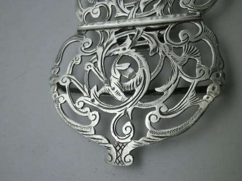 Hallmarked Sterling Silver Nurse`s Buckle Birmingham 1901 Murrle Bennet and Co 9cm x 5.5cm 29g