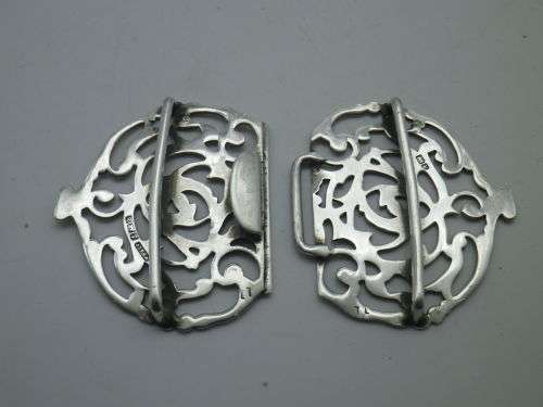 Hallmarked Sterling Silver Nurse`s Buckle Birmingham 1901 Murrle Bennet and Co 9cm x 5.5cm 29g