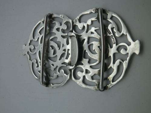 Hallmarked Sterling Silver Nurse`s Buckle Birmingham 1901 Murrle Bennet and Co 9cm x 5.5cm 29g