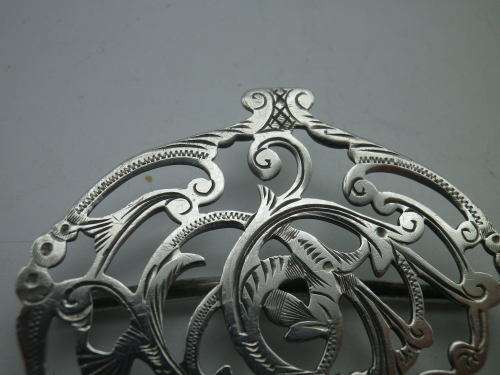Hallmarked Sterling Silver Nurse`s Buckle Birmingham 1901 Murrle Bennet and Co 9cm x 5.5cm 29g