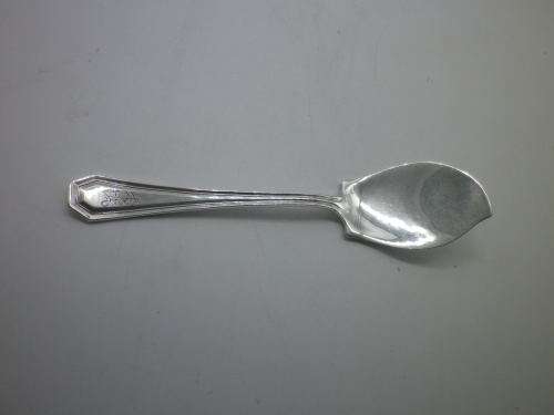 Antique Silver Plated Jam Spoon,  Pat `17 Yourex Associated Silver Co.15cm long