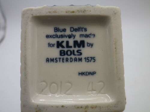 FOR CHRISV62 ONLY PLEASE! BOLS KLM Miniature Blue Delft`s Porcelain House #.42