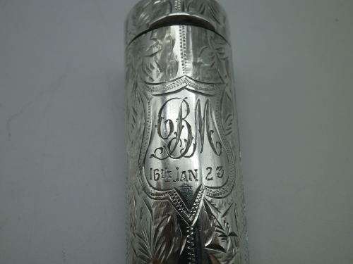 Antique Hallmarked Silver Gilt Chatelaine Cheroot Case London 1907 Oppenheimer, Sekel andCo 7cm13g