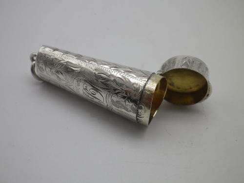 Antique Hallmarked Silver Gilt Chatelaine Cheroot Case London 1907 Oppenheimer, Sekel andCo 7cm13g