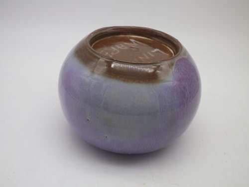 LINNWARE LILAC PUPLE Round Vase South African Pottery.RARE!! 7 x 10cm
