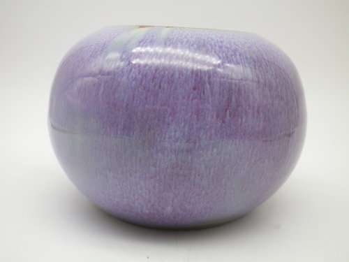 LINNWARE LILAC PUPLE Round Vase South African Pottery.RARE!! 7 x 10cm