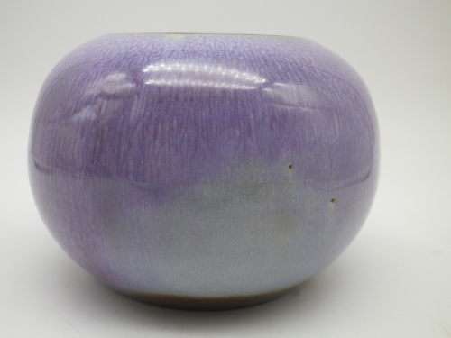 LINNWARE LILAC PUPLE Round Vase South African Pottery.RARE!! 7 x 10cm