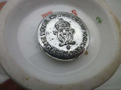 Royal Crown Derby Paperweight. KINGFISHER SILVER stopper