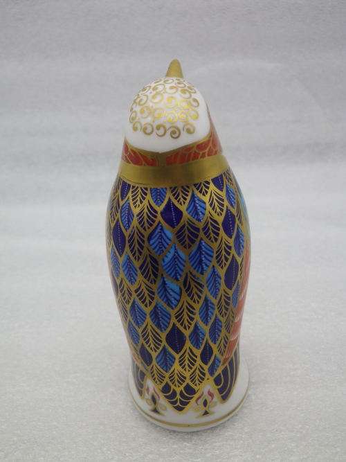 Royal Crown Derby Paperweight. KINGFISHER SILVER stopper