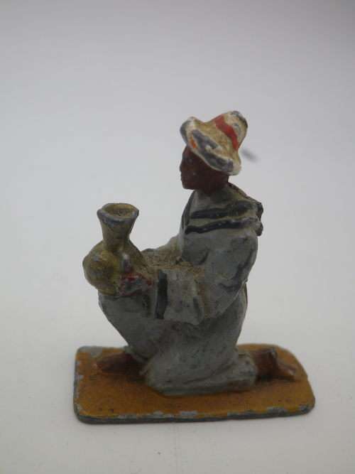 Miniature Nativity set. Vintage Antique lead 5 piece set. UNION OF SOUTH AFRICA! Special. 5cm tall