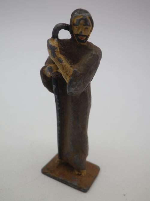 Miniature Nativity set. Vintage Antique lead 5 piece set. UNION OF SOUTH AFRICA! Special. 5cm tall