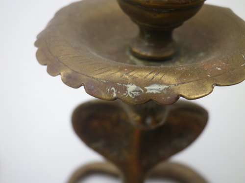 Nice Pair Brass Vintage Indian COBRA candle holders