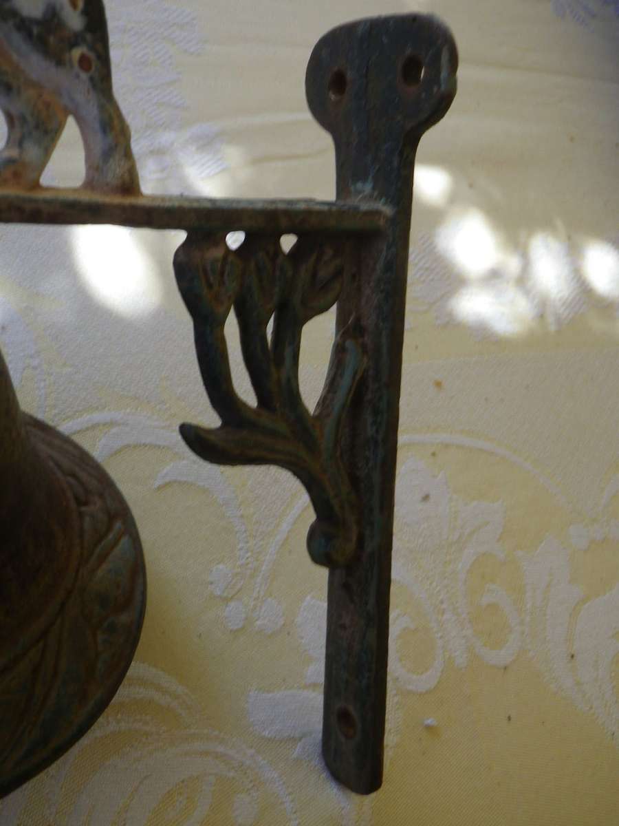 FOR FANGSA ONLY PLEASE!! Antique Cast Iron Shop Bell with Beagle Decoration