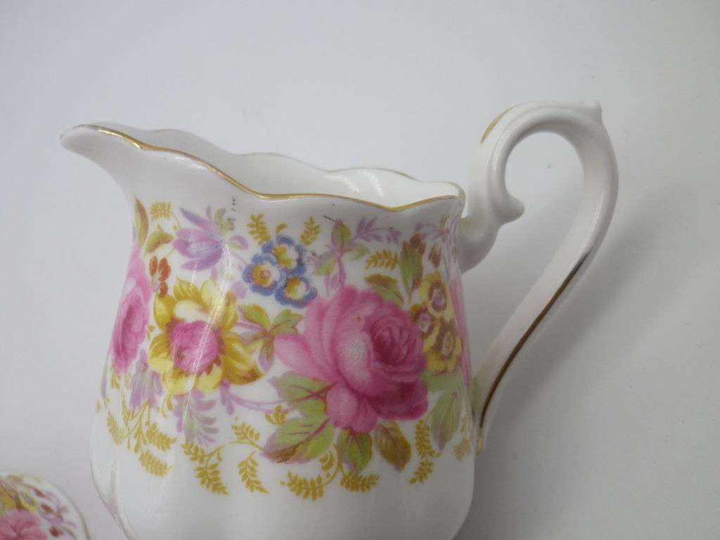 Royal Albert `SERENA` matching small sugar bowl & milk jug. Very Good condition.