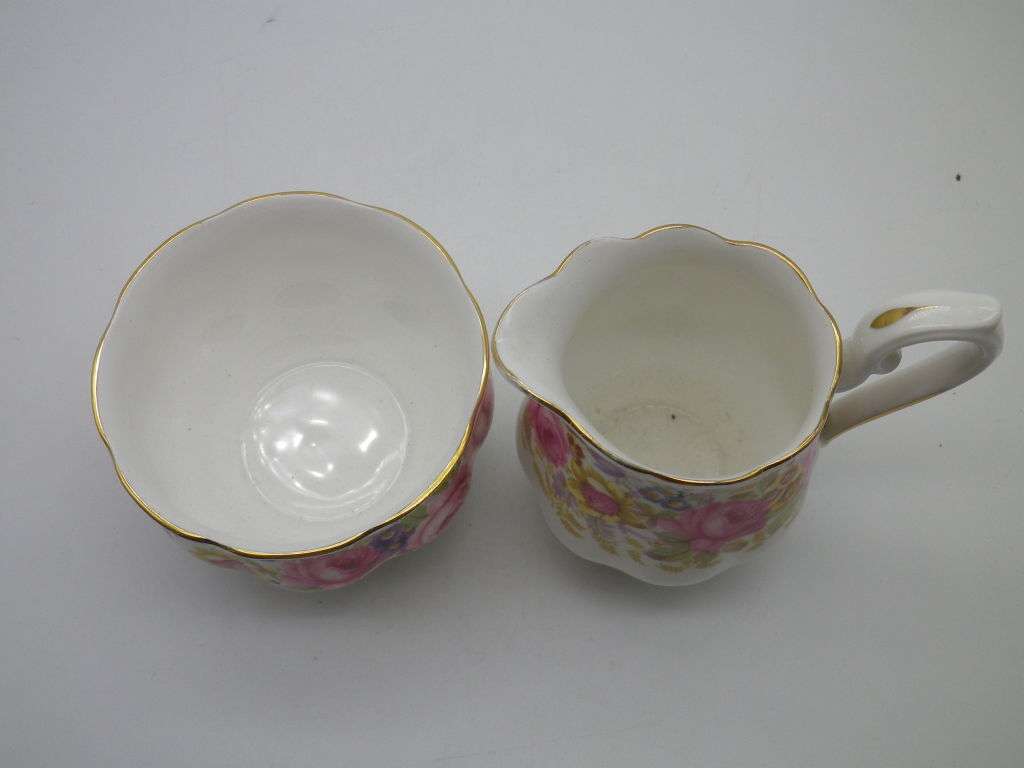 Royal Albert `SERENA` matching small sugar bowl & milk jug. Very Good condition.